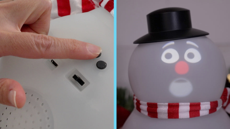 ANIMAT3D FrostByte Talking Animated Blink Snowman with Built in Projector & Speaker Plug'n Play