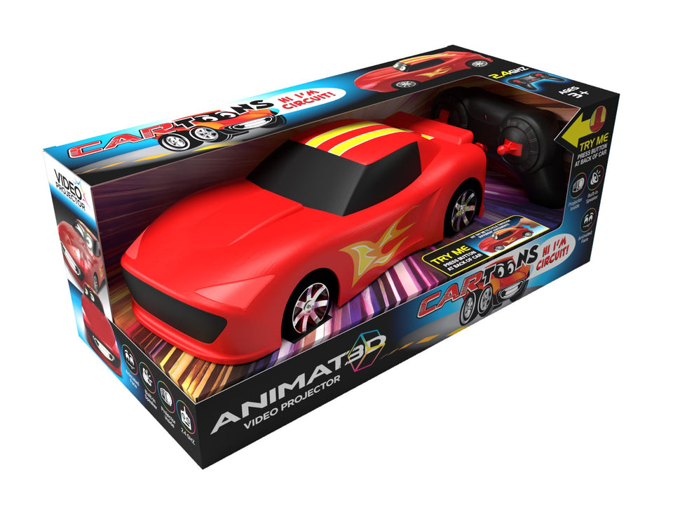 Cartoons Talking Animated Radio Control Race Car with Built in Projector & Speaker