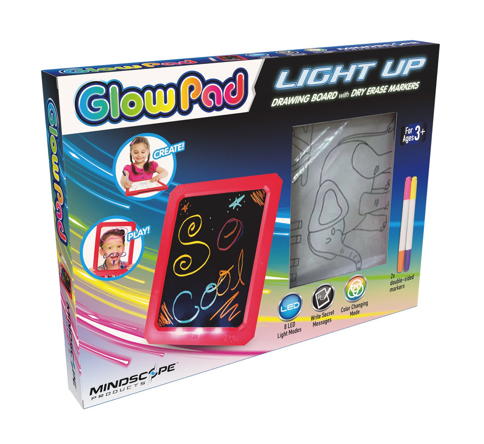 Light Up Glow Pad Drawing Board with Dry Erase Markers