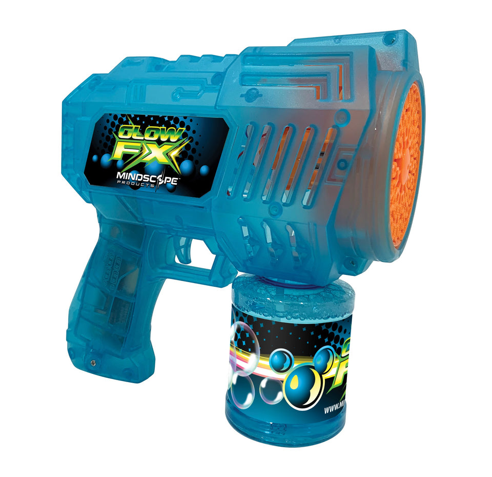 Set of 2 GlowFX Bubble Blaster with LED Lights and Bubble Jets That Blasts Bubbles Includes Mess Free Attachable Bubble Cartridge