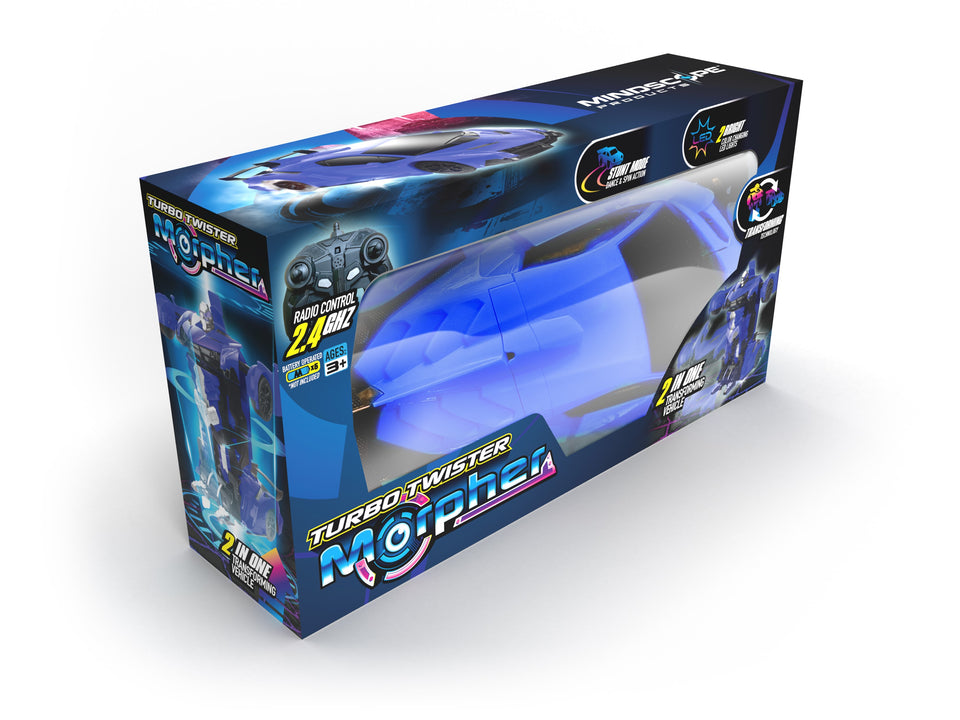 Turbo Twister 2 in 1 Blue Morpher RC Car That transforms into a Robot