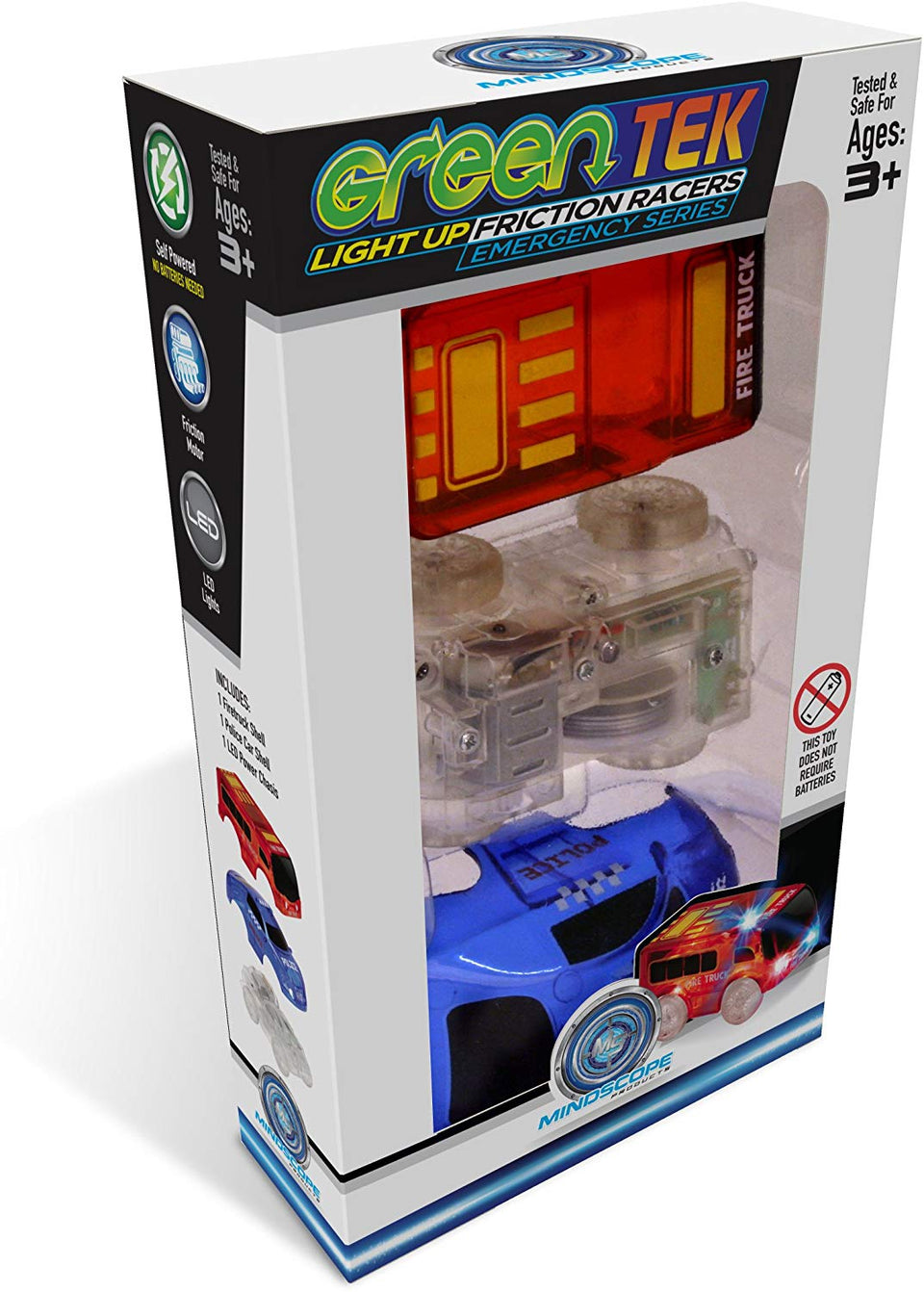 GreenTek Light Up Friction Vehicles - Emergency