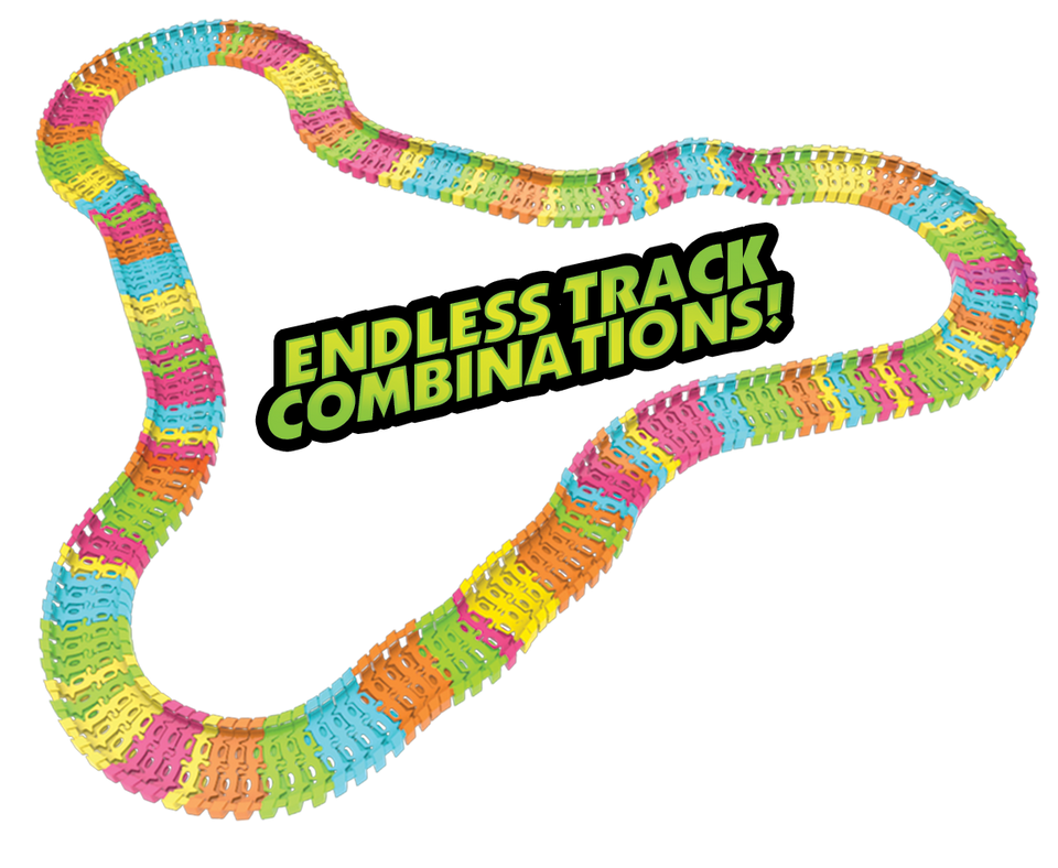 Twister Tracks 221 (11 feet) Neon Glow Track + 1 Car Set
