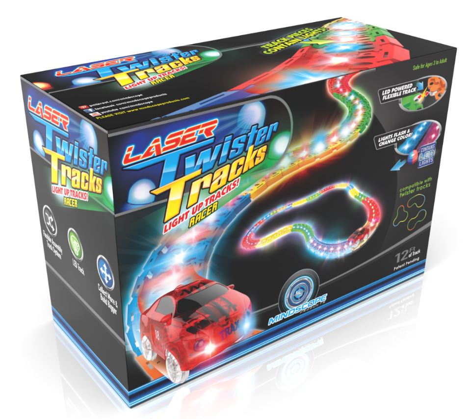 Twister Tracks LED Tracks 12' - Red Race Car Set