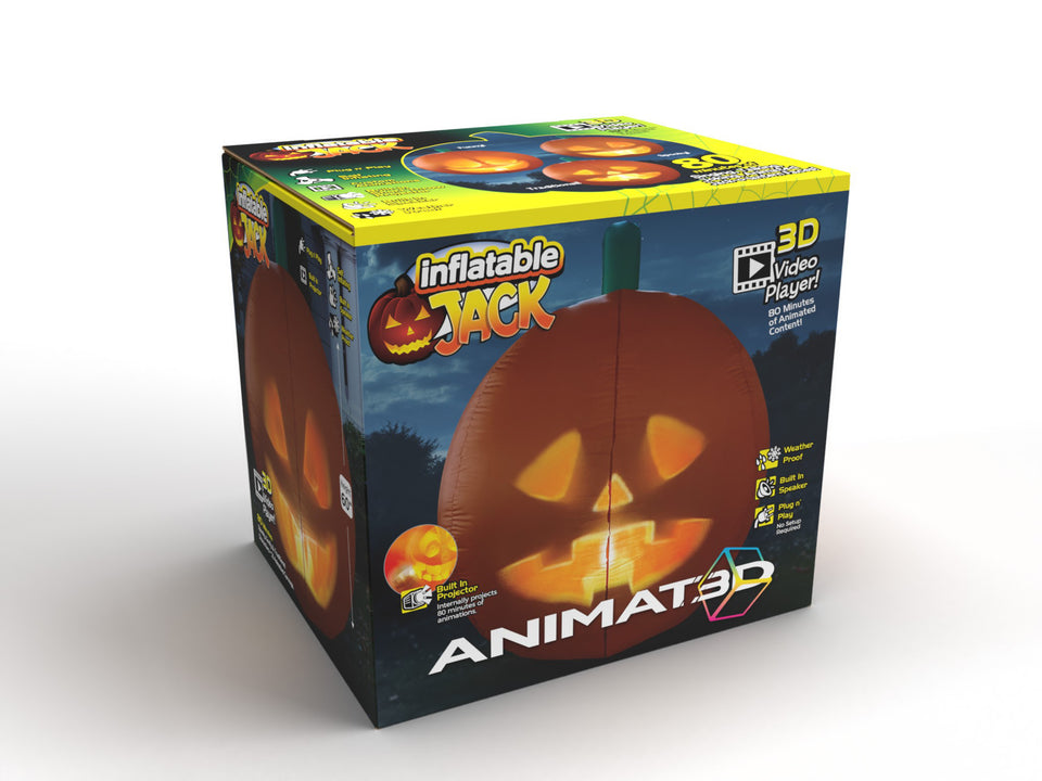 ANIMAT3D Inflatable Jabberin' Jack Talking Animated Inflatable Pumpkin ...