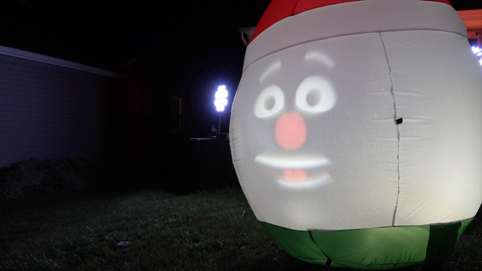 ANIMAT3D Inflatable Mr. Chill Talking Animated Inflatable Snowman with Built in Projector & Speaker Plug'n Play