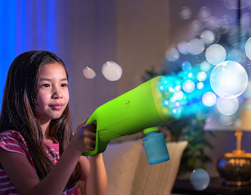 GlowFX Foggy Bubble Blaster with LED Lights and Bubble Jets That Blast FOG FILLED Bubbles