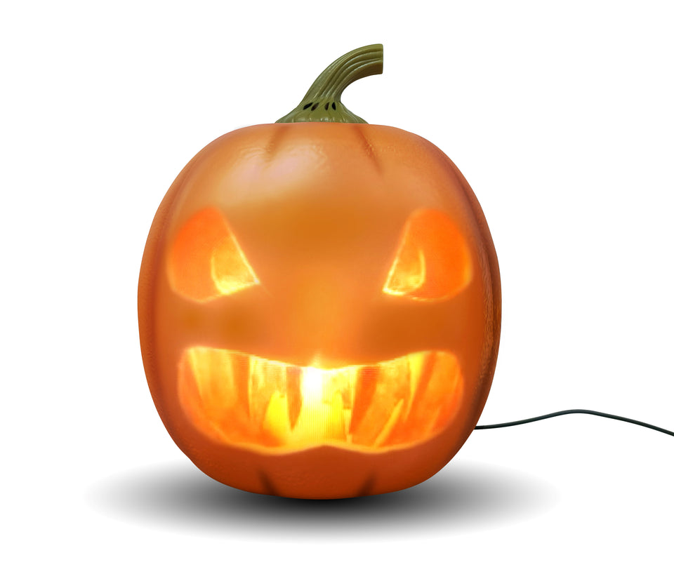ANIMAT3D Jabberin' JackMotion Sensor 12 Inch XL Talking Animated Pumpkin with Built in Video Projector, Speaker and Motion Sensor Includes 80 Minutes of Content