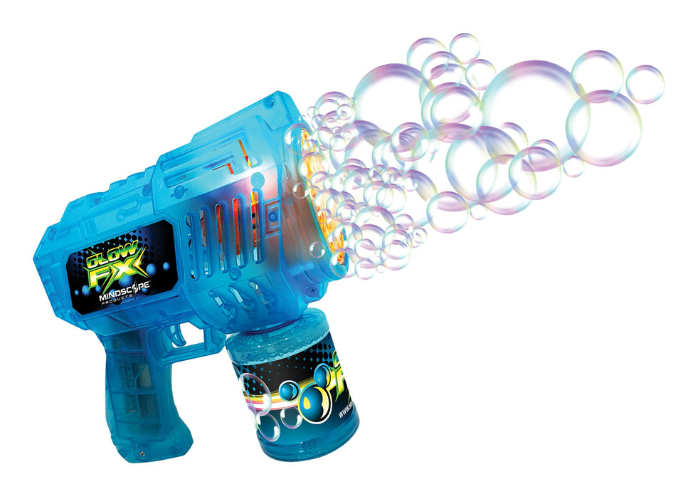 Mindscope GlowFX Bubble Blaster with LED Lights and Bubble Jets That Blasts Bubbles Includes Mess Free Attachable Bubble Cartridge