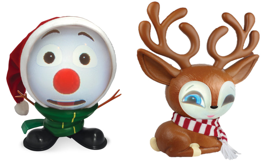 Set of 2 Mr Chill The Snowman and Fawny The Reindeer