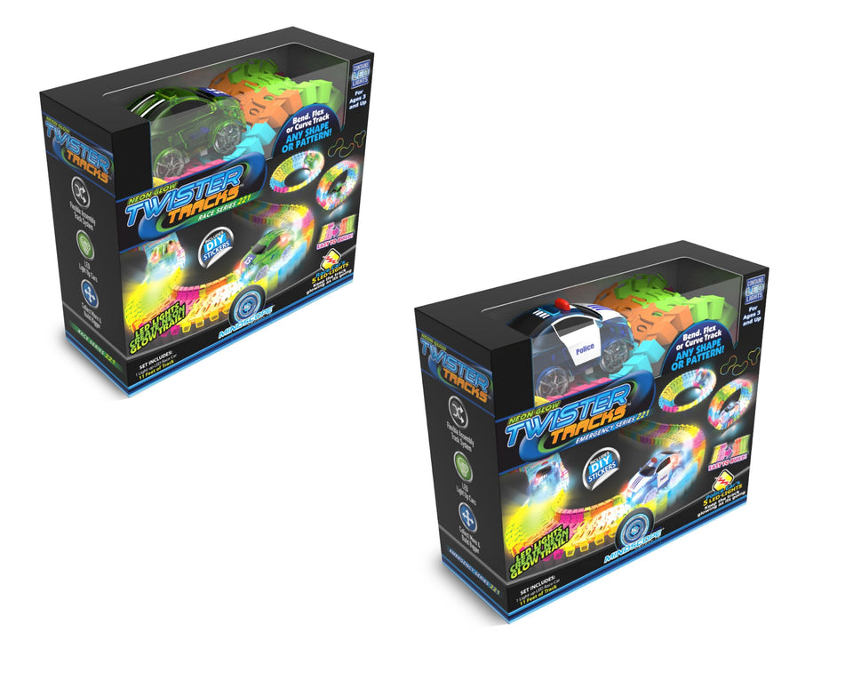 Set of 2 Twister Tracks 221 Neon Glow Track Set