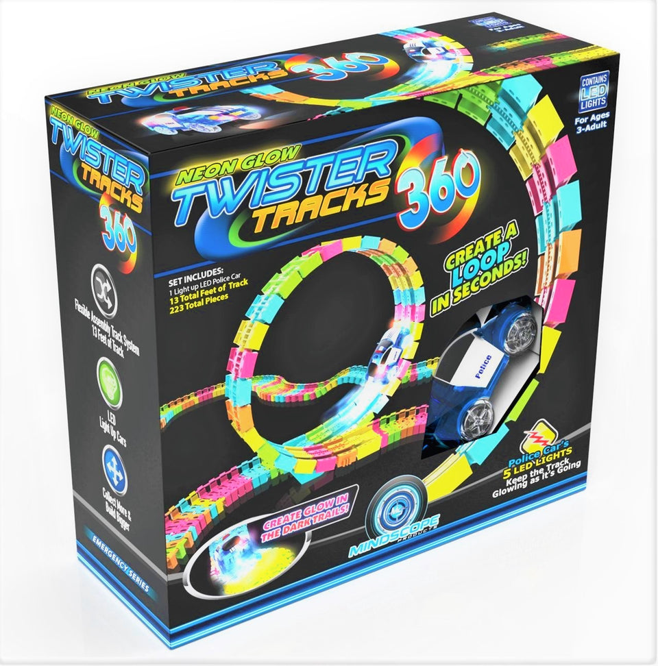 Twister Tracks 360 Glow in the Dark Track Set Plus Car Set