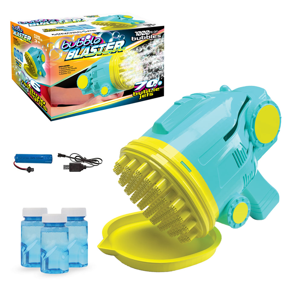  ArtCreativity Mega Bubble Blaster with Flashing Lights and  Sounds, Includes Light Up Bubble Gun and 2 Bubble Refill Bottles, Special  Ops Bubble Machine Gun with Shoulder Strap, Great Gift for Ages