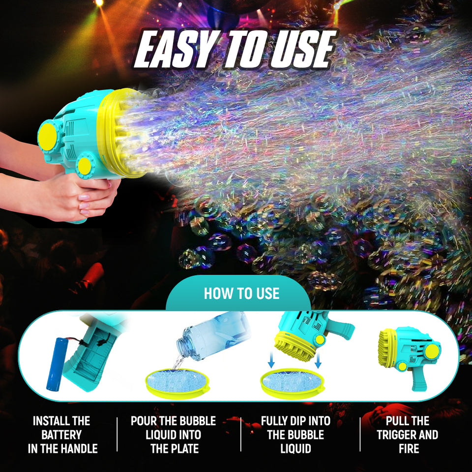 Mindscope Bubble Blaster with LED Lights and 70 Bubble Jets That Blasts Bubbles
