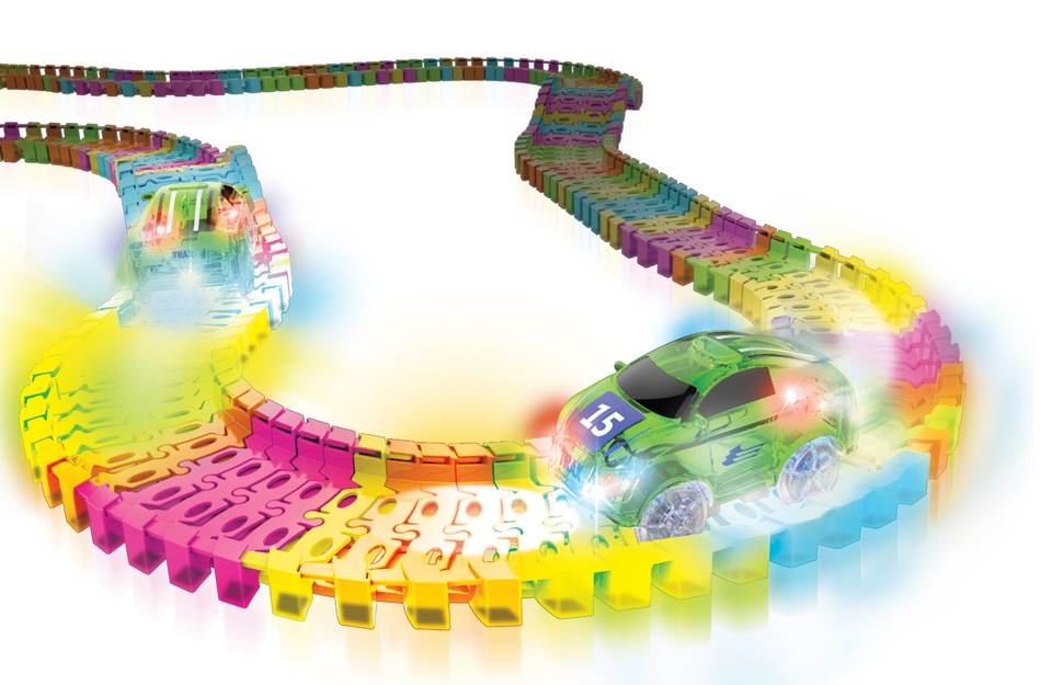 Twister Tracks 221 (11 feet) Neon Glow Track + 1 Green Race Car