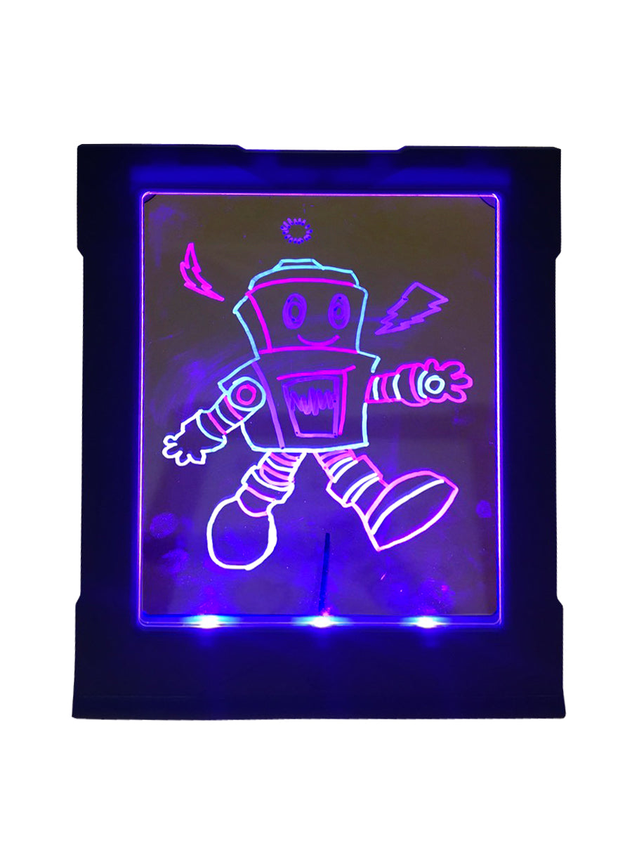 Mindscope Light Up Glow Pad Drawing Board w/ Markers - 603625227816