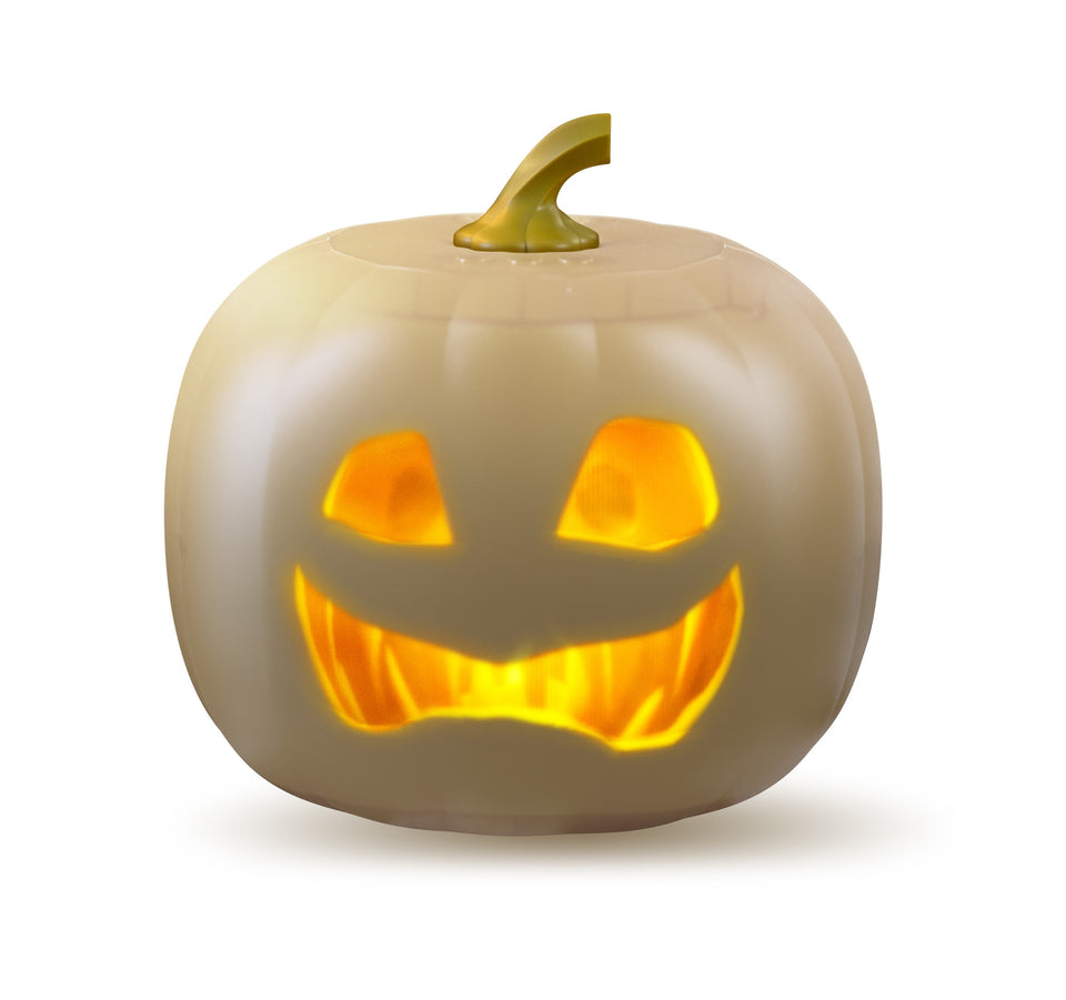 ANIMAT3D Jabberin' Jack XL The Talking Animated White Pumpkin with Built-In Projector & Speaker