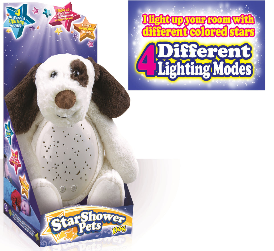 StarShower Belly Projector Plush Dog