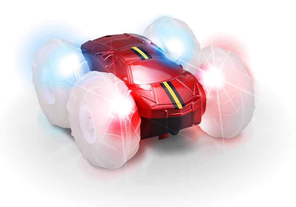 Turbo Twister Flip Racer Bright LED Light Up Stunt RC Remote Control Red Vehicle